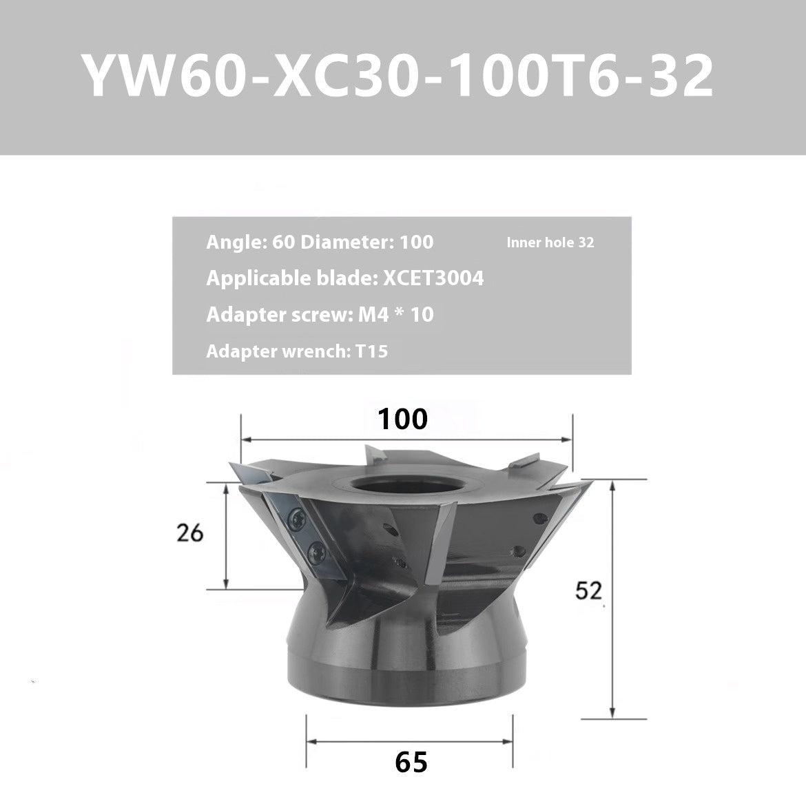 2087-Machining center: long edge dovetail milling cutter bar XCET3004 milling cutter disc cleaning root, V-groove dovetail 55 degrees, 60 degrees, 75 degrees Shandong Denso Pricision Tools Co.,Ltd.